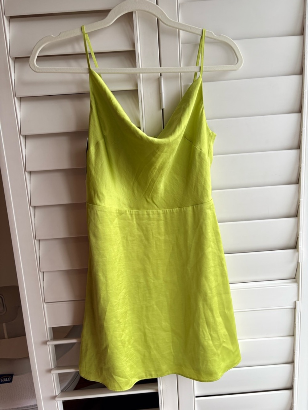 NWT Aritzia (Sunday Best) Spencer Green Cowl Neck Mini Dress Size XS